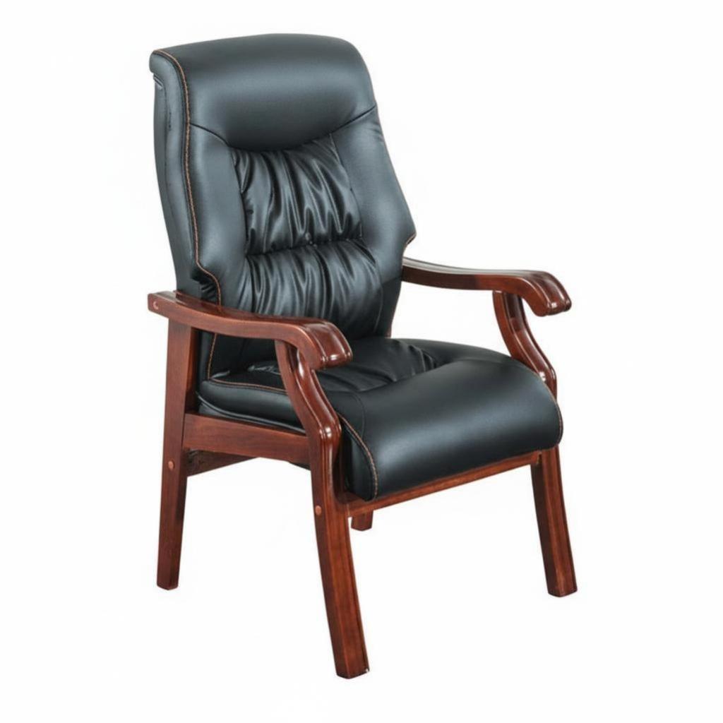 Four-Legged captain's Chair With Armrests Armchair Multi-Purpose Curved spinerest for Study Room
