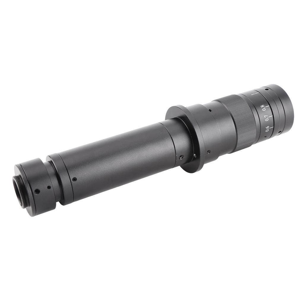 300X Zoom C Mount Lens Adjustable Magnification Aluminum Alloy for Industry Microscope Camera