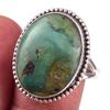 Natural Tibetan Turquoise Gemstone Handmade 925 Sterling Silver Ring S.10 Z9f61