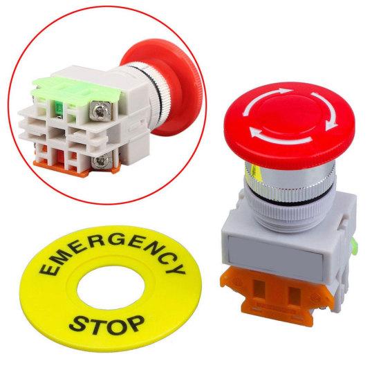 Самоблокирующийся аварийный выключатель с предупредительной крышкой Кнопка аварийной остановки оборудования