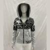 European and American fashion high street Harajuku women's street sexy waist cinched zipper cardigan hooded sweatshirt