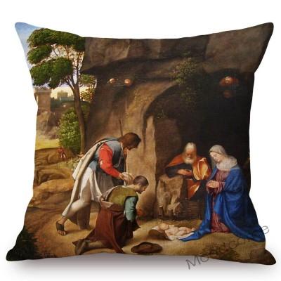 Italian Renaissance Giorgione Famous Oil Painting Sleeping Venus Linen Sofa Decoration Pillow Case Gallery Art Car Cushion Cover