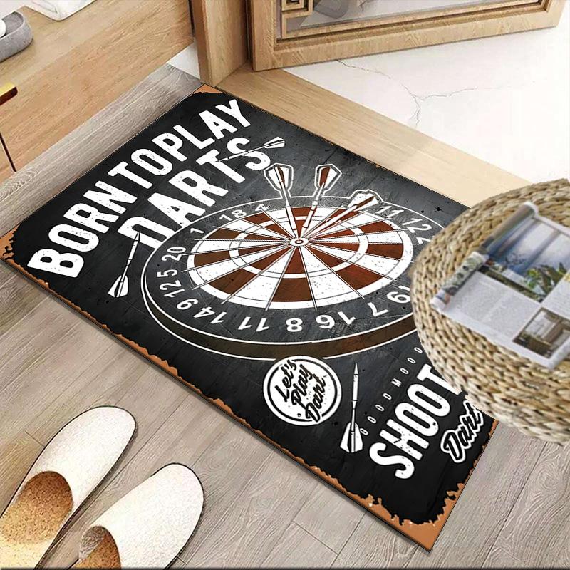 Throw darts Printed Carpet, Kitchen Rugs, Yoga Mat, Non-Slip Mats, Rug for Bathroom, Living Room bedroom, Camping Rugs Christmas Gift
