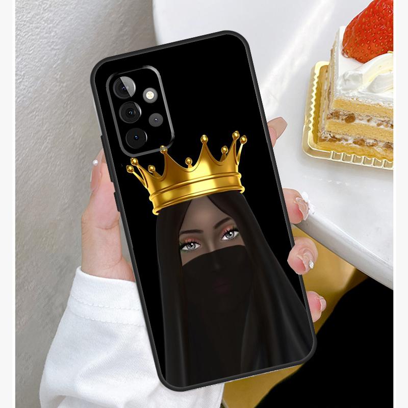 Чехол для никаба королевы исламской мусульманки для Samsung Galaxy A55 A35 A15 A14 A34 A54 A73 A53 A33 A23 A13 A12 A32 A52 A51