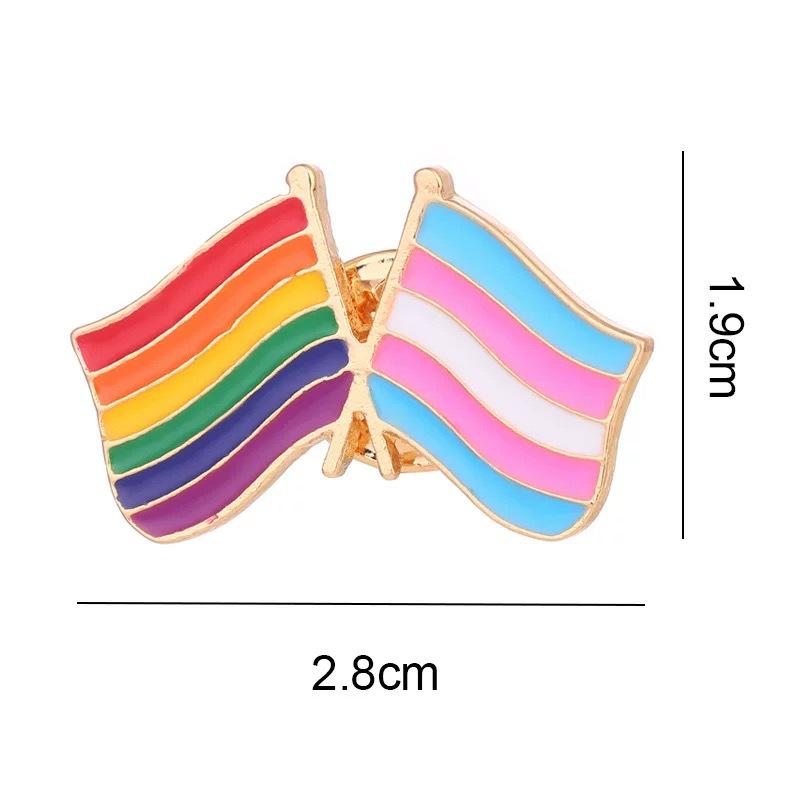 Creative Six-Color Rainbow Bridge Brooch - Peace Alloy Enamel Pin for Denim Bags