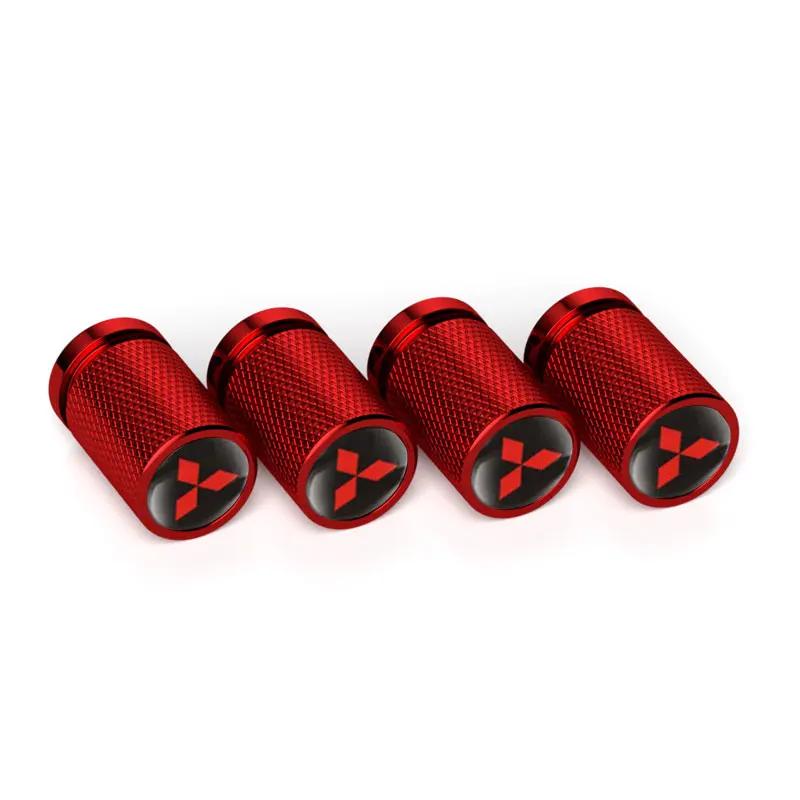 4pcs Car Styling Wheel Tire Valve Caps Covers for Mitsubishi Ralliart ASX Lancer 9 10 L200 Colt Pajero Outlander Eclipse Galant