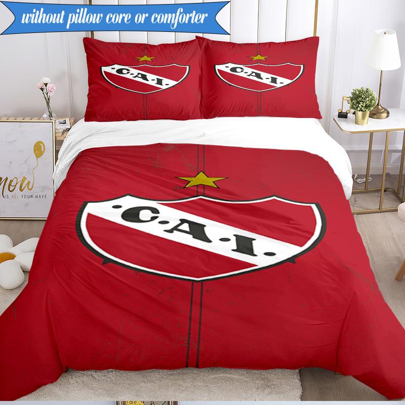 Atletico Independiente 3pcs Bedding,Including 1pc Duvet Cover And 2pcs Pillowcases Perfect for Christmas,Ideal for Bedroom, Dormitory