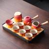 Chuangjingpin Red Orange Mountain Sea Kung Fu Tea Set