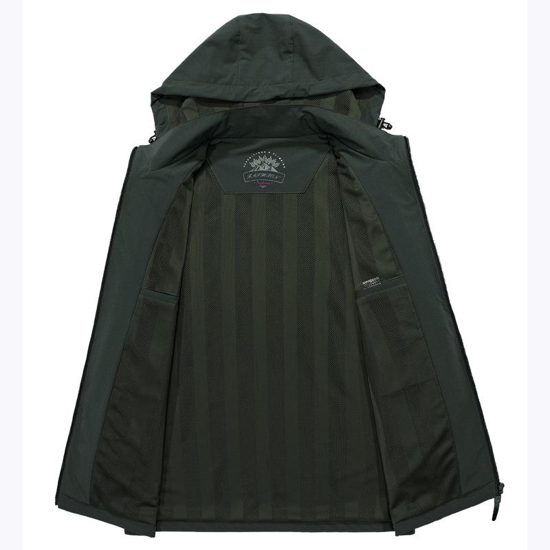 Новая мужская простая повседневная куртка с капюшоном, быстросохнущая водонепроницаемая куртка, куртка, куртка
