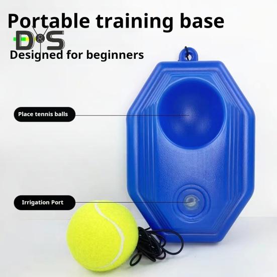 Тренажер для тенниса Rebound Ball Set с 2 мячами, тренировочный инструмент для тенниса, оборудование для отскока теннисного мяча Solo Tennis Rebounder для взрослых и детей