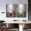 3 предмета Life Wall Art Лондон Красная телефонная будка Автобусный зонтик Печать на холсте Черно-белые фотографии города для дома Современное украшение Декор для гостиной 3 шт.