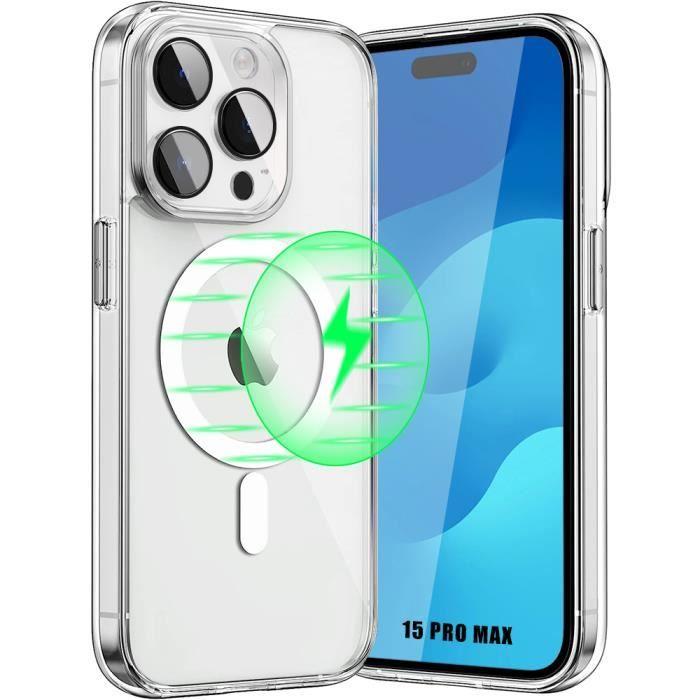 Чехол для iPhone 15 Pro Max - Прозрачный Ударопрочный с Магнитным Кольцом и Защитой Камеры Закаленное Стекло