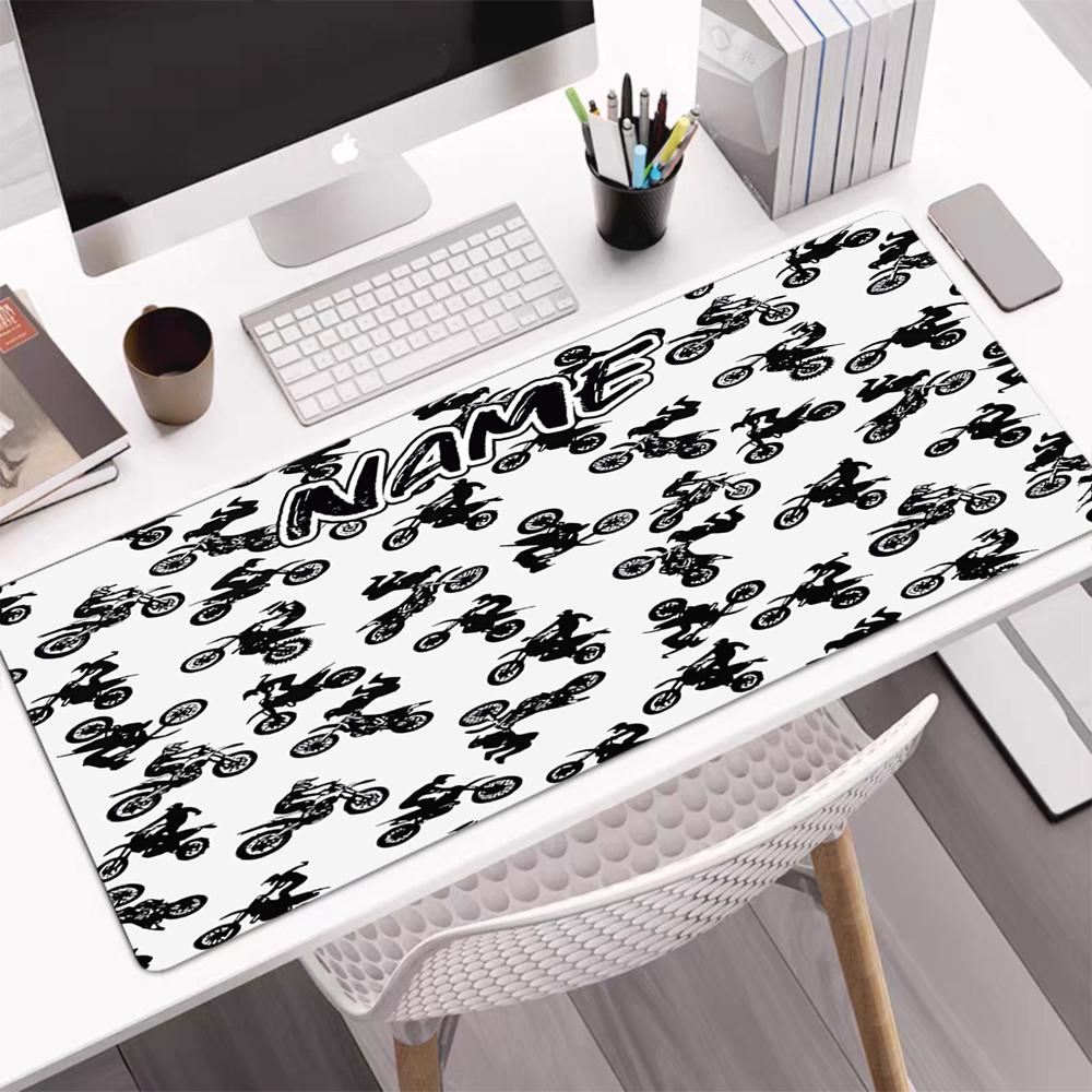 Custom Name off-road motorcycles Theme Mouse Pad, Non Slip Rubber Base, Multifunctional Office & Home Decor, Perfect for Workspace Personalization.