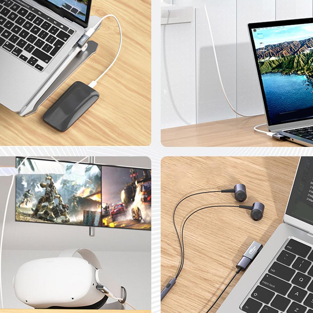 Высокоскоростной USB-адаптер типа C, разъем «папа-мама», быстрая передача данных 40 Гбит/с, быстрая зарядка PD 100 Вт