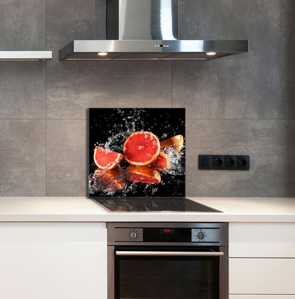 PANEL SZKLANY DO KUCHNI 65x60 Grejpfrut
