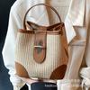 Niche Design Bag Women's 2025 New Summer Versatile Hand-woven Straw Bag Korean Version Messenger Bucket Bag