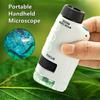 1PC Pocket Microscope Kids Science Toy Kit 60-120x Educational Mini Handheld Microscope with LED Light Outdoor Children Stem Toy