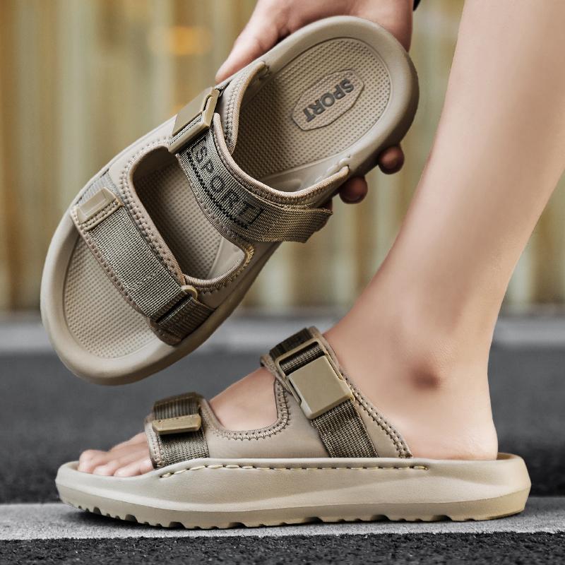 Мужские плоские тапочки, очень широкие сандалии, пляжная обувь, повседневные мягкие тапочки-слайды, большой размер для папы