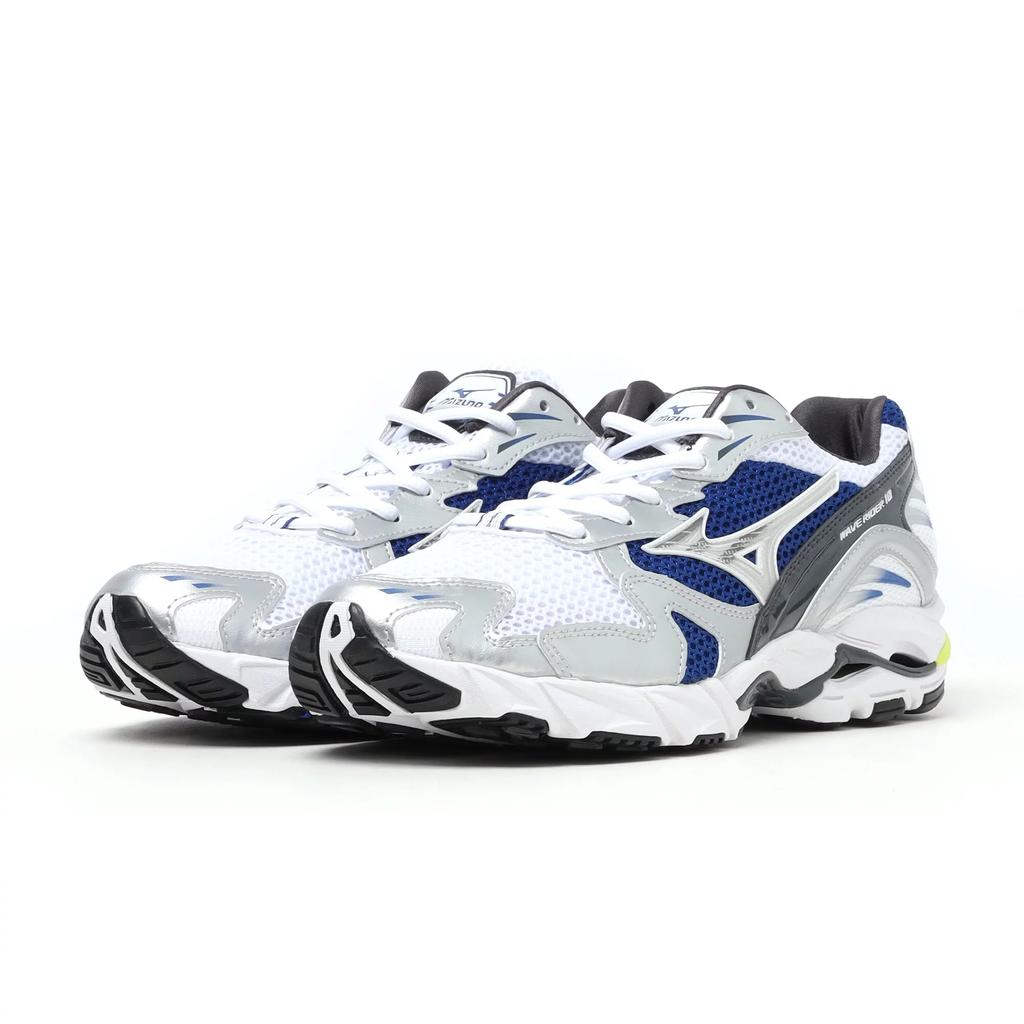 Mizuno Wave Rider 10 Удобные Универсальные Амортизирующие Прочные Низкие Повседневные Кроссовки для Бега Унисекс кроссовки Белый Синий D1GA210406