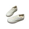 Design Sense Breathable Little White Shoes Women's 2024 Autumn New Round Head Muffin Thick Sole Height Increase Casual Versatile German Training Shoes
