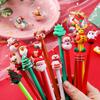 Festive Cartoon Christmas Pen: Cute Black Ink for Students