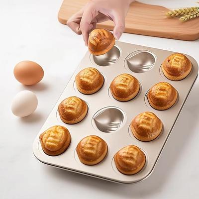 Форма для выпечки из углеродистой стали в форме каштана, форма для маффинов с 6/12 ячейками, антипригарная форма для выпечки тортов, шоколада, хлеба, кухонная форма, гаджет-ракушка