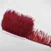 1Meters Leather Pink Ostrich Feathers Trim Trims Width 8-10cm Black Ostrich Feather Ribbon Clothing Wedding Feathers Decoration