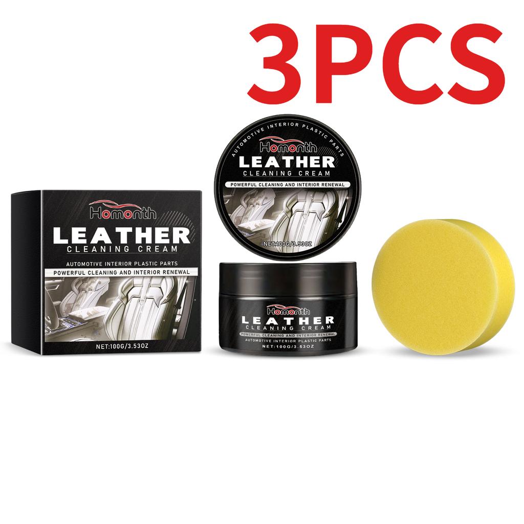 Leather Cleaning Cream Long Lasting Leather Maintenance Car Seat Sofa Scratch Cracks Care for Leather Pant Bag Shoes Furniture