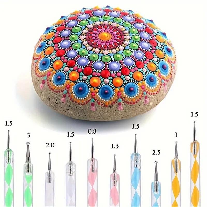 16PCS Mandala Dotting Tool Set For Painting Rocks Mandala Art & Ceramic Pottery Craft With Dotting Tool Acrylic Sticks Templates
