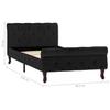 Black Velvet Bed Frame 90 x 200 cm
