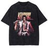 BLEACH T Shirt Manga Kurosaki Ichigo Print Tshirt Men Unisex Clothes Vintage Washed Streetwear Short Sleeve Cotton Tee Shirt