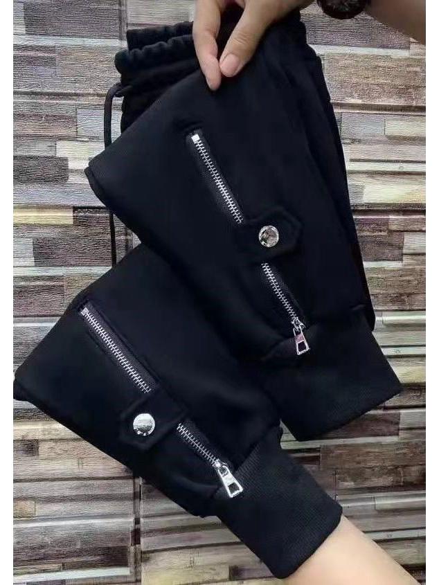 Женские гаремные спортивные штаны на флисовой подкладке: Плотные, Стройнящие, Спортивные, Универсальные, Повседневные, Модные джоггеры на осень/зиму 2025.