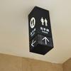 Entrance Bathroom Door Washroom Sign Poster Toilet Wall Stickers Woman & Man Mirror Surface Decal