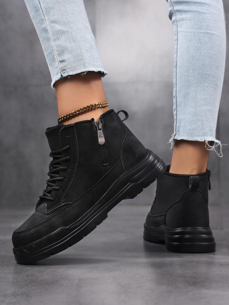 Женские кроссовки Весна Новые Кожа Нескользящие Круглый носок Женская обувь Повседневная женская обувь