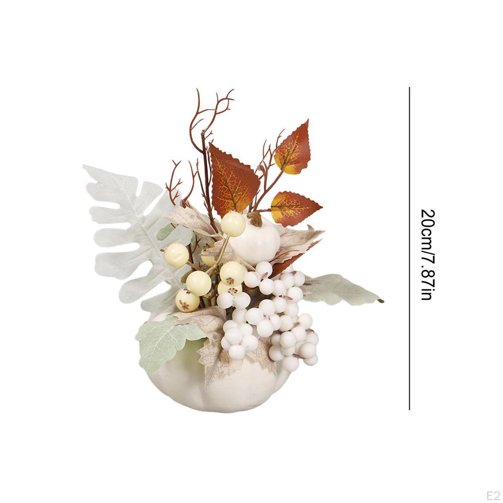Artificial Pumpkin Flower Fall Decor Harvest Thanksgiving Decorative Berries