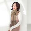 Imitation Cashmere Scarf Autumn and Winter New Solid Color Mid Length Warm Scarf Japanese and Korean Sweet Fashion Tassel Scarf