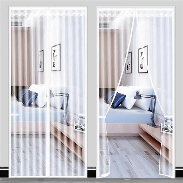 1 комплект, занавеска на липучке для двери, защита от комаров, насекомых, насекомых, защитная сетка, свободная рука, сильная магнитная дверная занавеска