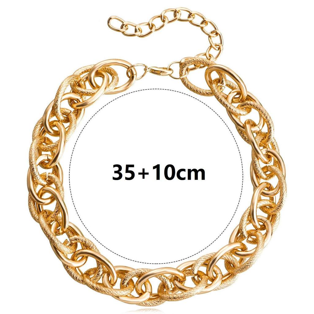 Европейско-американский хип-хоп красочное геометрическое алюминиевое ожерелье - модная однослойная цепочка для женщин