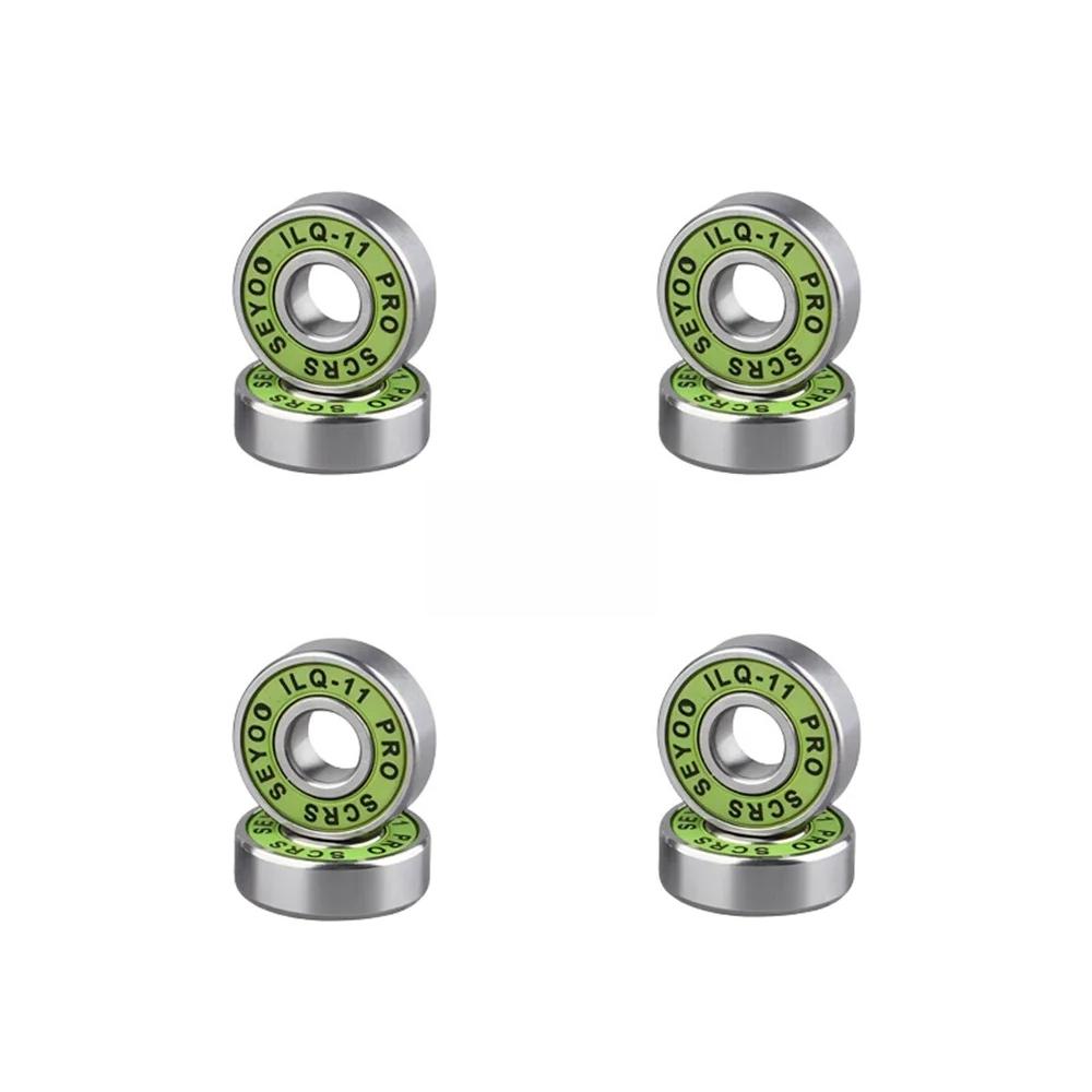8PC Bearings High-speed Bearings Are Suitable Forskateboard Long Board Inline Roller Skates and Ice Skates with Low Noise