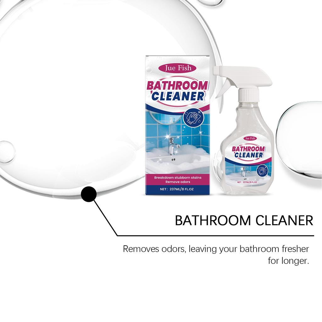 237ml Bathroom Cleaner Spray Multi Surface Tile Grout Soap Scum Remover Shower Glass  Hard Water Stain Jue Fish