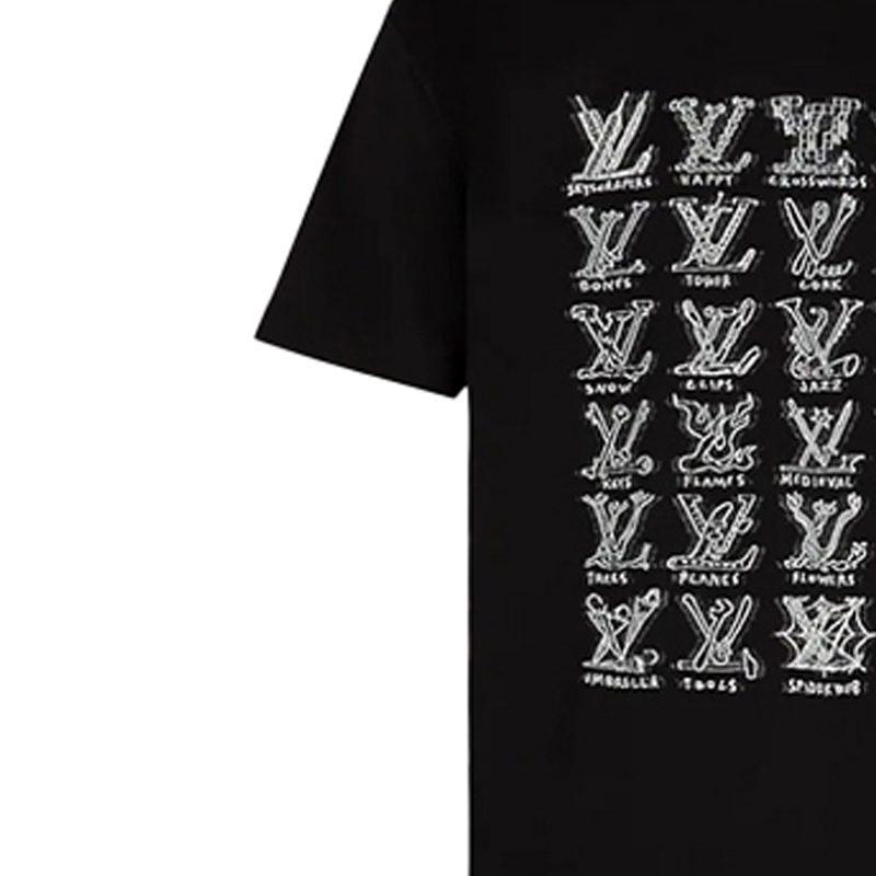 Louis Vuitton Футболка мужская черная 1A8GV6