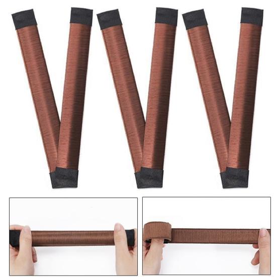 3Pcs Hair Bun Maker Hair Curler Deft Bun Twister Shaper Long Hair Easy Fast Snap Roll Tool Lazy Women Girl Hair Styling Accessories
