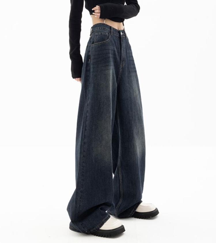 Винтажные женские широкие джинсы Harajuku мешковатые джинсовые брюки большого размера в стиле гранж уличная одежда Y2k осенние брюки корейская мода