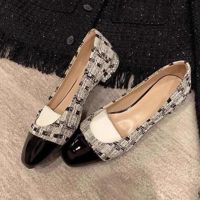Роскошные дизайнерские туфли для женщин, весенние новые туфли на плоской подошве с бусинами, женские универсальные туфли с квадратным носком и неглубокой подошвой