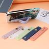 Mobile Phone Push-pull Ring Buckle Holder, Expandable and Simple Adhesive Solid Color Silicone Wristband Holder, Anti Drop