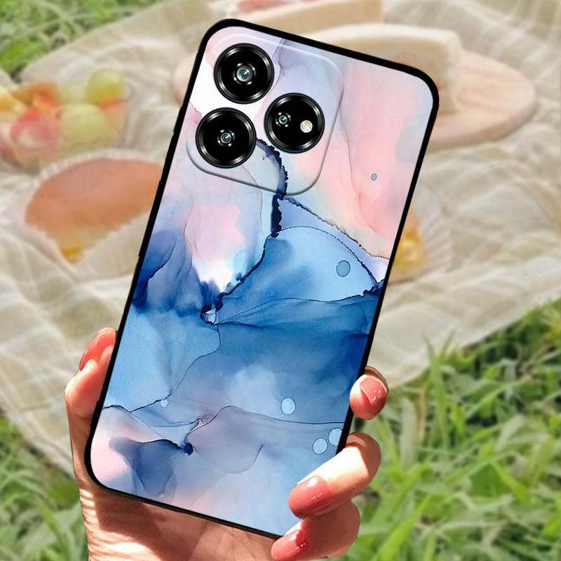 For ZTE Blade V60 Coque Case Nubia V60 Phone Protective Soft Silicone Funda Cover For ZTE Axon 60 4G Z2356 Bumper Fashion Floral