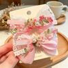 Simple Korean Pearl Lace Bow Hair Barrettes for Girls Kids Soft Lace Princess Daily School Party Children Hair Accessories for Her