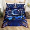 Racing Pattern Digital Printing Quilt Cover Three-Piece Youth Bedding Bedroom Decoration