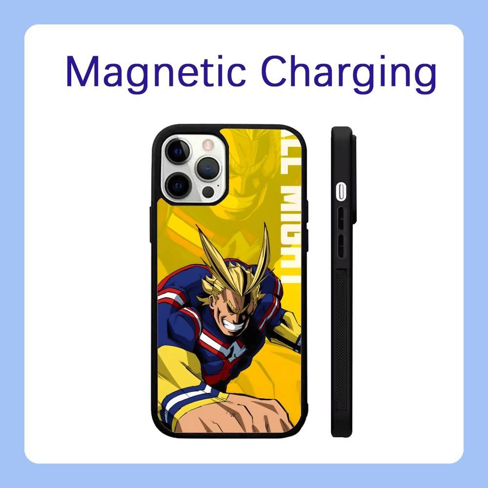 All Might My Hero A-Academia Phone Case For iPhone 17,16,15,14,13,12,11,Pro,Max,Plus,Air,Mini Magsafe Magnetic Wireless Charging