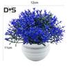 Artificial Plant Pot Ornamental Photo Props Plastic Desktop Fake Grass Plants for Outdoor